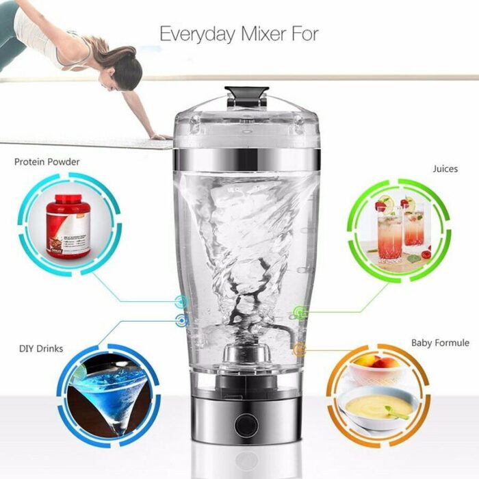 Electric Protein Shake Stirrer USB Shake Bottle Milk Coffee Blender - Image 6