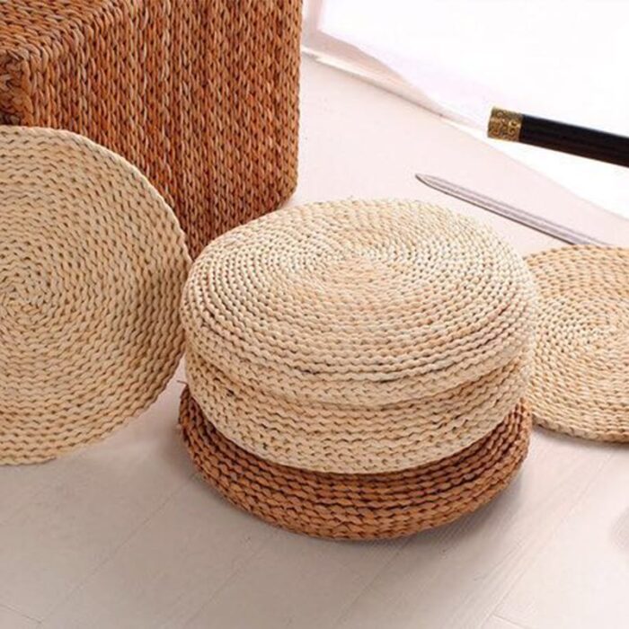 Thick Round Straw Futon Tatami Cushion Cushion - Image 2