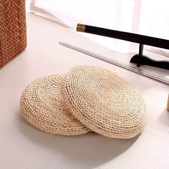 Thick Round Straw Futon Tatami Cushion Cushion - Image 5