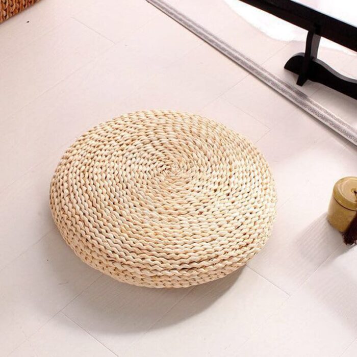 Thick Round Straw Futon Tatami Cushion Cushion