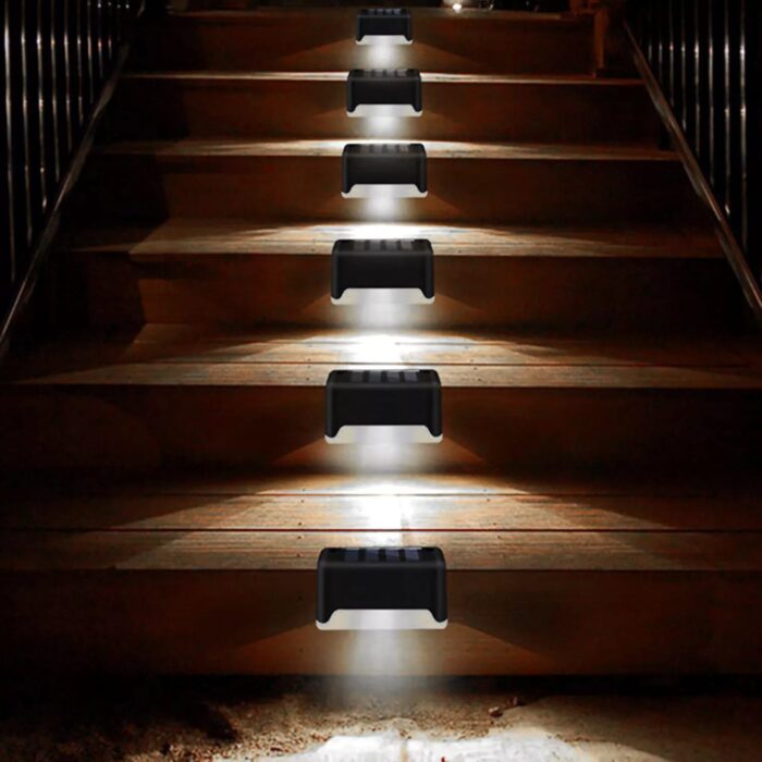 4 Solar LED Bright Deck Lights Outdoor Garden Patio Railing Decks Path Lighting Outdoor Garden Light Deck Lamp Solar Stairs Light - Image 6