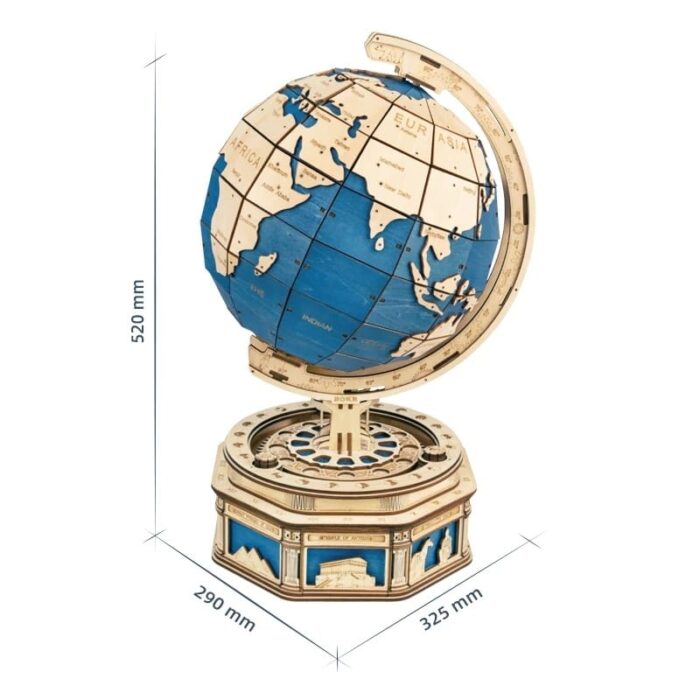 Robotime Globe Earth 567pcs 3D Wooden Puzzle Games Ocean Map Ball Assemble Model Toys Xms Gift for Children Boys - Image 2