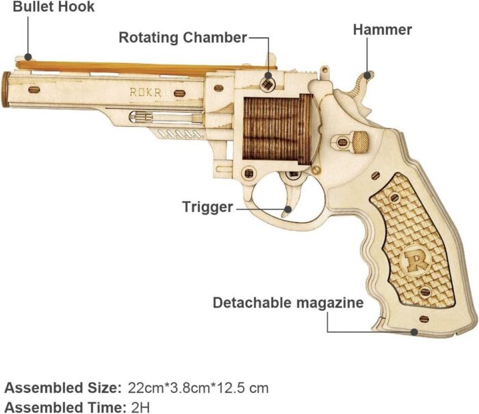 Robotime Gun Blocks Model Buliding Kit Toys Gift For Children Kids Boys Birthday Gift - Image 5