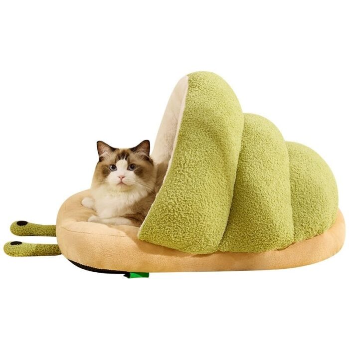 Warm Cat Semi-closed Snail Slippers Nest Pet - Image 5