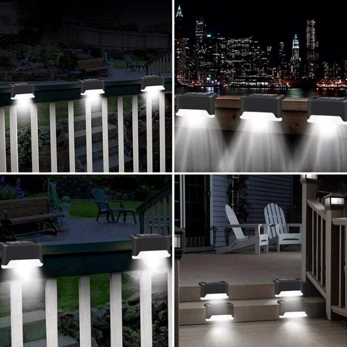 4 Solar LED Bright Deck Lights Outdoor Garden Patio Railing Decks Path Lighting Outdoor Garden Light Deck Lamp Solar Stairs Light - Image 5