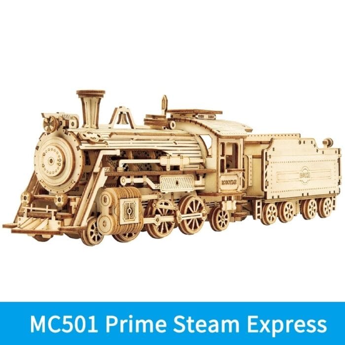 Robotime ROKR Train Model 3D Wooden Puzzle Toy Christmas Gift - Image 4