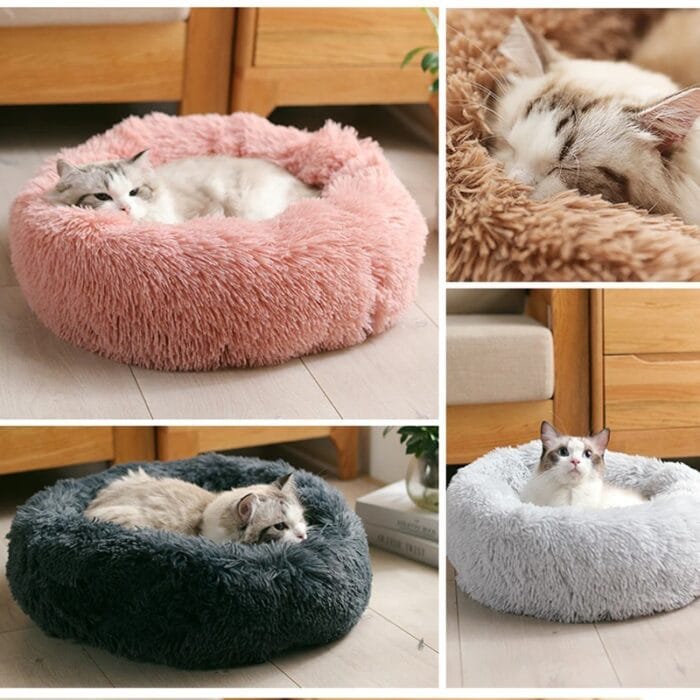 Dog Bed Super Soft Washable Long Plush Pet Kennel Deep Sleep Dog House - Image 2