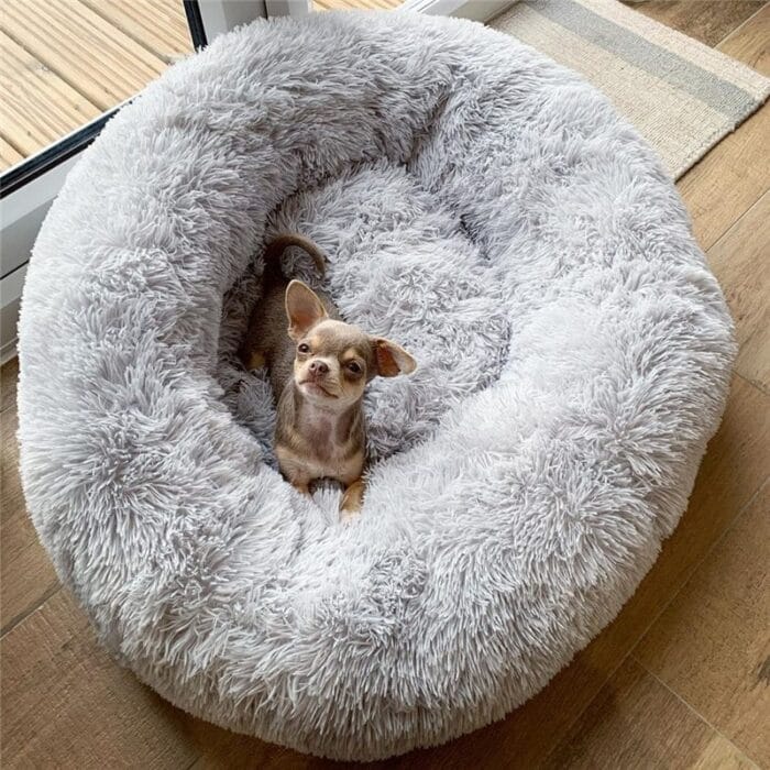 Dog Bed Super Soft Washable Long Plush Pet Kennel Deep Sleep Dog House - Image 4